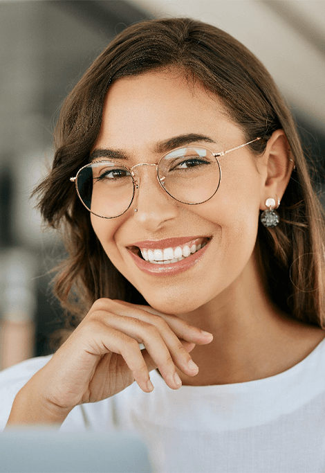 Woman smiling in office