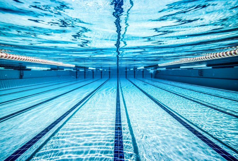 Underwater view of pool